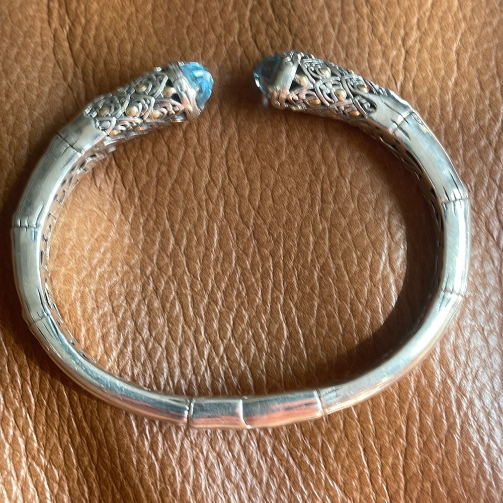 Samuel b blue topaz hinged bracelet